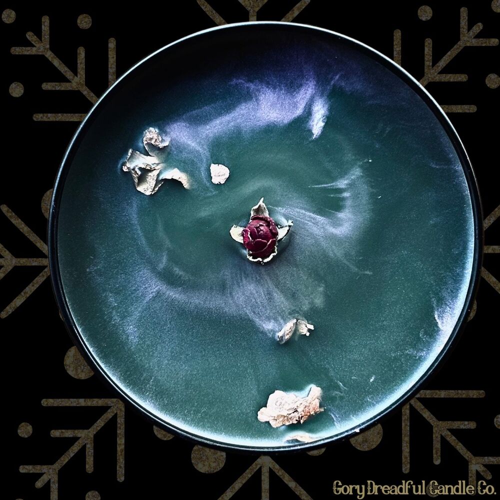 Tangled Tinsel Luxury Wickless Candle: Gilded Rose & Spruce Scent